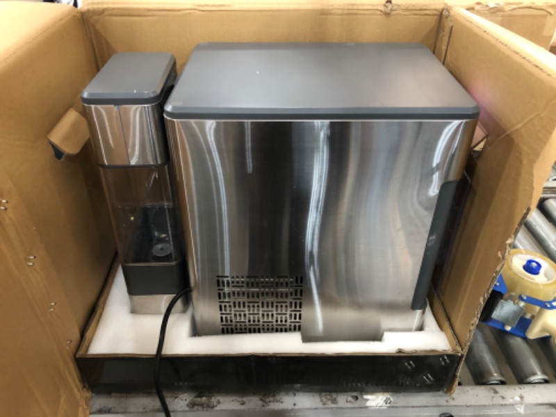 Photo 4 of GE Profile Opal | Countertop Nugget Ice Maker with Side Tank | Portable Ice Machine Makes up to 24 Lbs. of Ice per Day | Stainless Steel Finish
