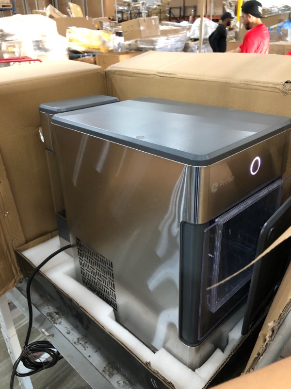 Photo 2 of GE Profile Opal | Countertop Nugget Ice Maker with Side Tank | Portable Ice Machine Makes up to 24 Lbs. of Ice per Day | Stainless Steel Finish
