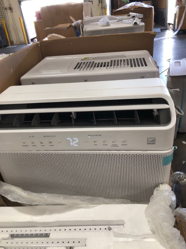 Photo 2 of Midea 8,000 BTU U-Shaped Smart Inverter Window Air Conditioner–Cools up to 350 Sq. Ft., Ultra Quiet with Open Window Flexibility, Works with Alexa/Google Assistant, 35% Energy Savings, Remote Control
