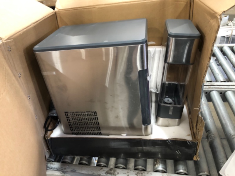 Photo 2 of GE Profile Opal | Countertop Nugget Ice Maker with Side Tank | Portable Ice Machine Makes up to 24 Lbs. of Ice per Day | Stainless Steel Finish
