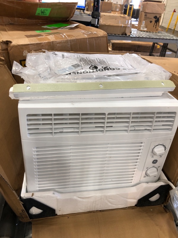 Photo 2 of ***PARTS ONLY*** GE® 5,000 BTU 115-Volt Electronic Window Air Conditioner with Remote and Eco Mode, White, AHW05LZ
