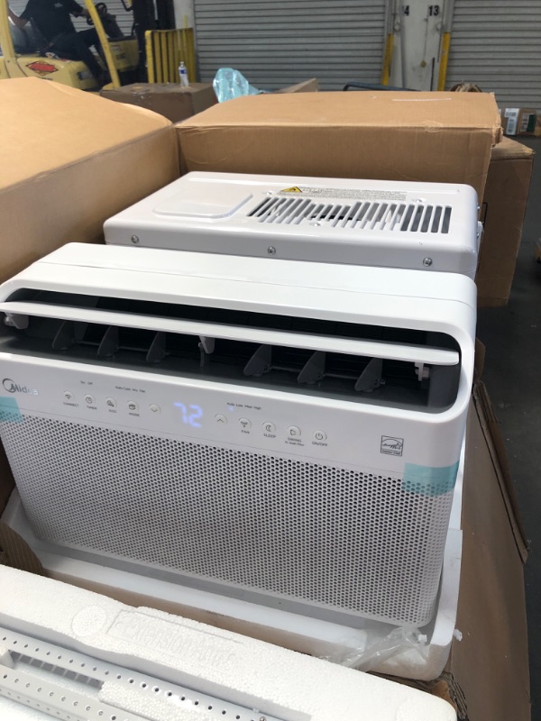 Photo 2 of Midea 8,000 BTU U-Shaped Smart Inverter Window Air Conditioner–Cools up to 350 Sq. Ft., Ultra Quiet with Open Window Flexibility, Works with Alexa/Google Assistant, 35% Energy Savings, Remote Control
