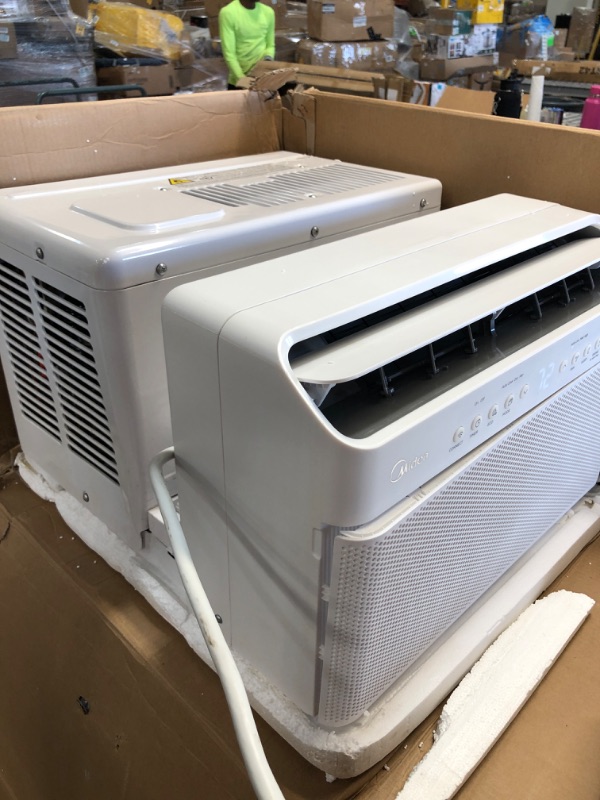 Photo 3 of ***PARTS ONLY*** Midea 10,000 BTU U-Shaped Smart Inverter Window Air Conditioner–Cools up to 450 Sq. Ft., Ultra Quiet with Open Window Flexibility, Works with Alexa/Google Assistant, 35% Energy Savings, Remote Control
