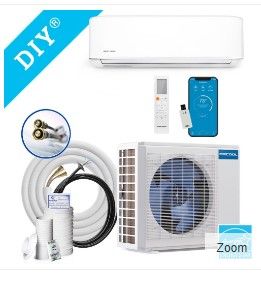 Photo 1 of DIY Gen-3 12,000 BTU 22 SEER ENERGY STAR Ductless Mini Split Air Conditioner & Heat Pump w/ 25 ft. Install Kit 115-Volt

