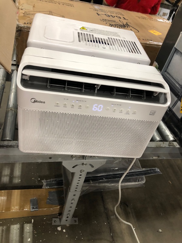 Photo 4 of INCOMPLETE, Midea 8,000 BTU U-Shaped Inverter Window Air Conditioner WiFi, 9X Quieter, Over 35% Energy Savings ENERGY STAR MOST EFFICIENT
**LOOSE AND MISSING HARDWARE**