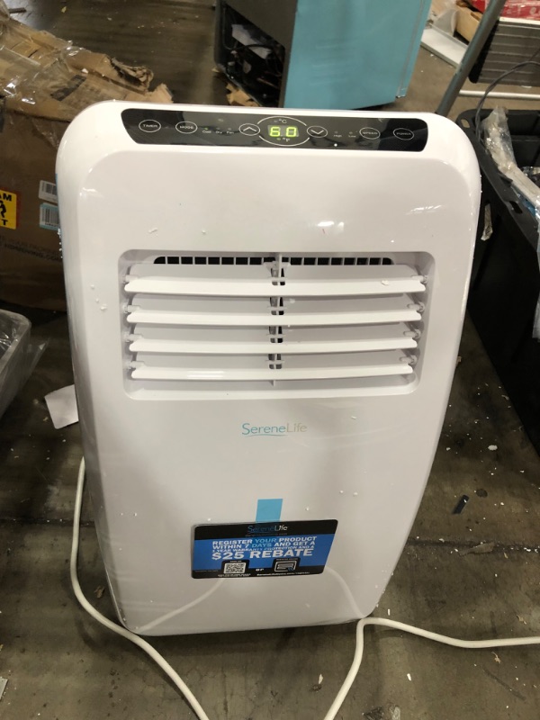 Photo 5 of (DAMAGE)SereneLife SLPAC8 Portable Air Conditioner Compact Home AC Cooling Unit with Built-in Dehumidifier & Fan Modes, Quiet Operation, Includes Window Mount Kit, 8,000 BTU, White
**BROKEN COMPONENT SHOWN IN IMAGES**