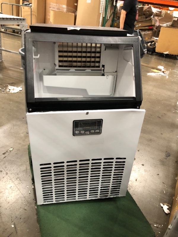 Photo 9 of (DAMAGED)Electactic Ice Maker, Commercial Ice Machine,100Lbs/Day, Stainless Steel Ice Machine with 48 Lbs Capacity, Ideal for Restaurant, Bars, Home and Offices, Includes Scoop
**FRONT COMES OFF, STILL FUNCTIONS**