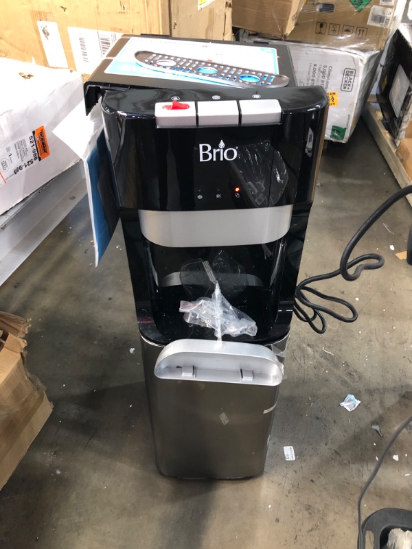 Photo 2 of ***PARTS ONLY*** Brio 400 Series Tri-Temperature Bottom Load Water Cooler Dispenser With Hot, Cold and Room Temperature Water, Holds 3 to 5 Gallon Capacity Water Jugs- UL Listed/Energy Star Approved