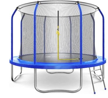 Photo 1 of BCAN 12 FT Trampoline - Recreational Trampoline for Family 550LBS Weight Capacity,Outdoor Trampoline with Safety Enclosure Net,Best Gift for Kids
