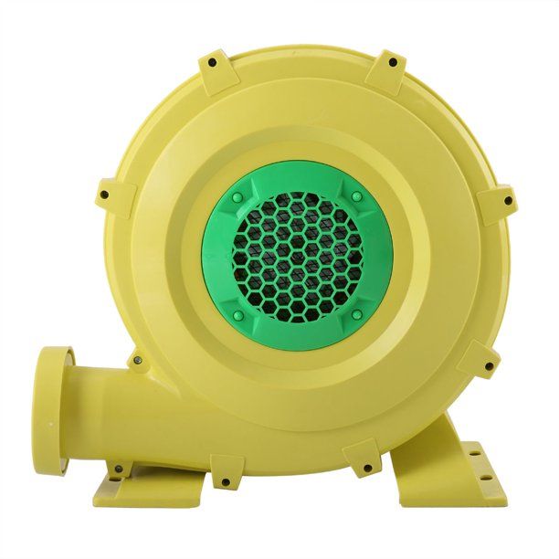 Photo 1 of 450W Outdoor Indoor Air Blower, Pump Fan for Inflatable Castle, Water Slides, , Portable - Yellow and Green
