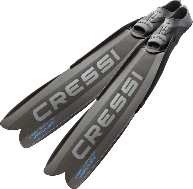 Photo 1 of Cressi Gara Modular Impulse Fins for Freediving with Interchangeable Blades, Designed and Made in Italy 9-10 us men, lady 10-11