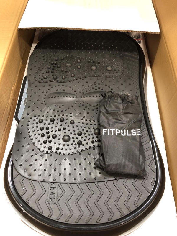 Photo 3 of FITPULSE Premium Vibration Plate Exercise Machine with Resistance Bands, Loop Bands and Push-up Bars - Home Exercise Equipment Vibrating Plate for Whole Body - Vibrating Plate Exercise Machine
