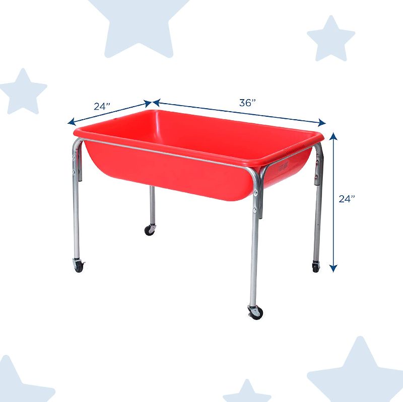 Photo 1 of Children's Factory 24" Large Sensory Table, Red, 1133-24, Kids Sand and Water Activity, Preschool, Daycare or Playroom Indoor & Outdoor Play Equipment
