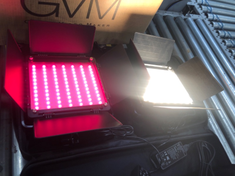 Photo 4 of **ONLY 2 LIGHT**
GVM RGB LED Video Lighting Kit, 800D Studio Video Lights with APP Control, Video Lighting Kit for YouTube Photography Lighting, 2 Packs Led Light Panel, 3200K-5600K, 8 Kinds of The Scene Lights
