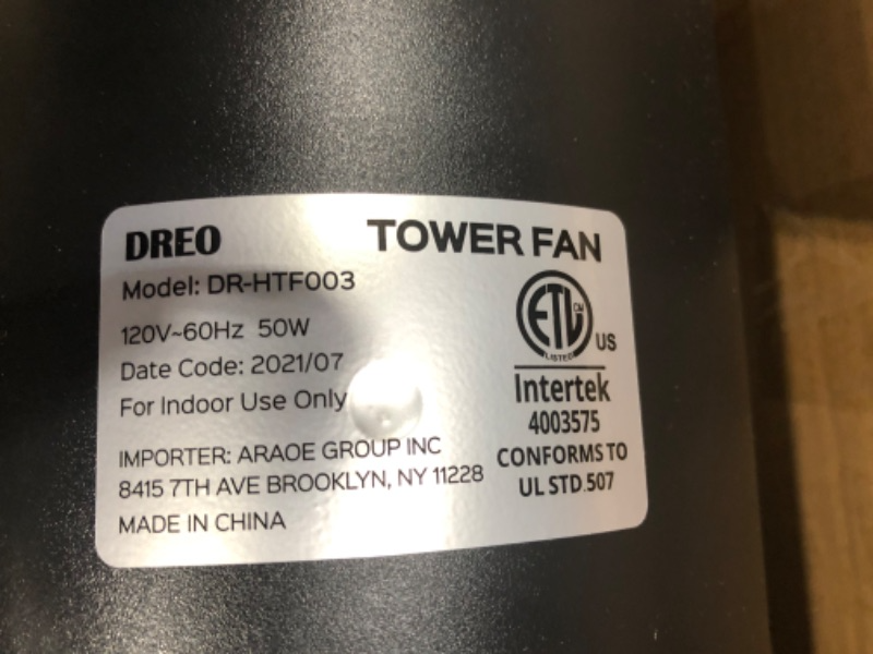 Photo 1 of Dreo Cruiser Pro Tower Fan 90° Oscillating Fan