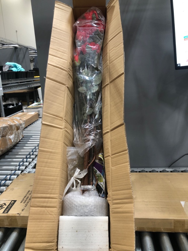 Photo 1 of AMERIQUE Gorgeous & Unique 4.3 Feet Roses Leaves Artificial Tree Silk Plant