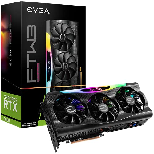 Photo 1 of EVGA GeForce RTX 3080 FTW3 Ultra Gaming, 10G-P5-3897-KL, 10GB GDDR6X, iCX3 Technology, ARGB LED, Metal Backplate, LHR
