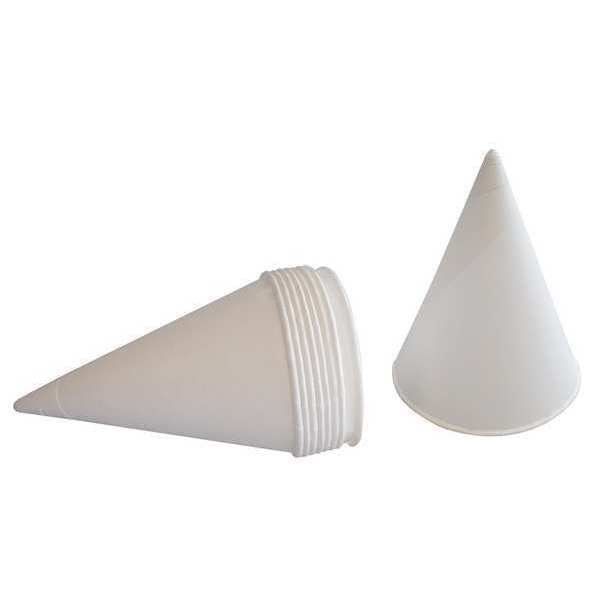 Photo 1 of 1Pack ZoroSelect 25K815 Disposable Cone Cup 4-1/4 oz., White, Paper, Pk1000
