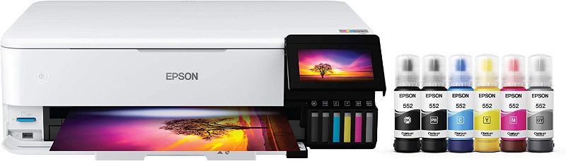 Photo 1 of **SEE COMMENTS **
Epson EcoTank Photo ET-8550 Wireless Wide-Format Color All-in-One Supertank Printer with Scanner, Copier, Ethernet and 4.3-inch Color Touchscreen
