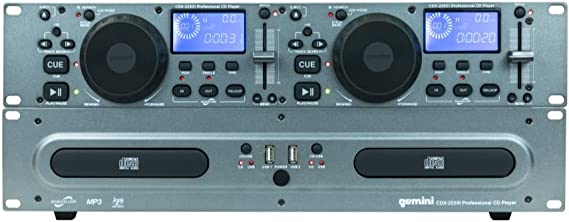 Photo 1 of Gemini Sound CDX-2250i Dual Rack Mountable Professional Audio Pitch Control DJ Equipment Multimedia CD Media Player with Audio CD, CD-R, and MP3 Compatible with USB Input
