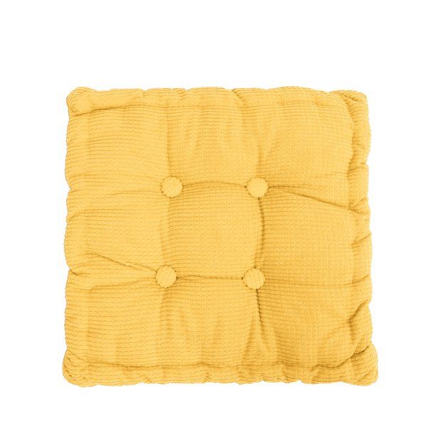 Photo 1 of 20x20 inch Corduroy Tufted Square Floor Cushion Soft Thicken Tufted Cushion Corduroy Chair Pad Soft Tatami Floor Cushion for Living Room Balcony Garden Patio Office Indoor Outdoor
