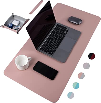 Photo 1 of Desk Pad, Office Desk Mat, TUNJILOOL Non-Slip Desk Mat with Mini Basket for Office/ Home
