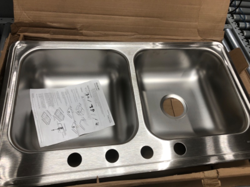 Photo 2 of Elkay D233194 Dayton Equal Double Bowl Drop-in Stainless Steel Sink