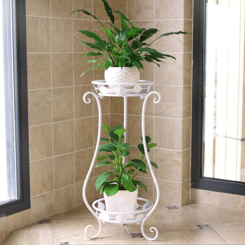 Photo 1 of Metal Tall Plant Stand Indoor/Outdoor,Iron Flower Pot Holder Small Plant Holders,Flower Pot Stand Flower Pot Supporting,Potted Plant Stand Plant Rack Planter Stand,for Home,Garden,Patio(White,24.4in)
