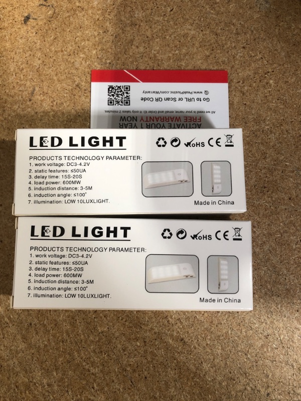 Photo 2 of LED Closet Lights Motion Sensored Rechargeable Battery Stick On Lights (2 Pack)
