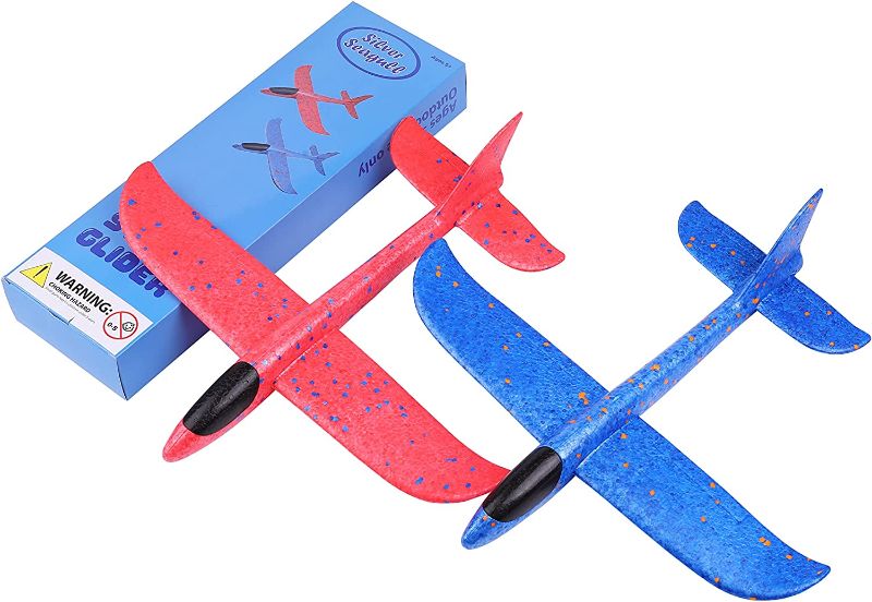 Photo 1 of Balsa Wood Airplane Kits and Foam Airplanes for Kids, 2 Foam and 2 Wooden Airplane Toy Glider Planes, Model Toy Airplane Kits, The Styrofoam Plane and Wood Plane