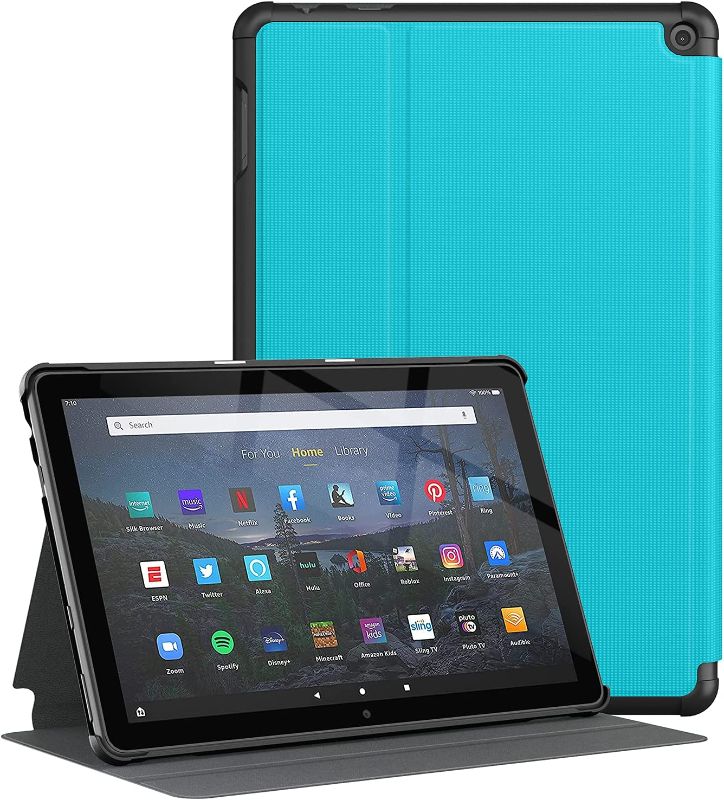 Photo 1 of Soke Case for All-New Amazon Fire HD 10 & 10 Plus Tablet (Only Compatible with 11th Generation, 2021 Release) Premium Folio Stand Cover with Auto Wake/Sleep for 10.1 Inch Tablet, Sky Blue
