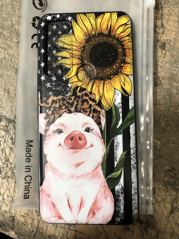 Photo 1 of COMPATIBLE WITH TCL 30 XE 5G CASE AMERICAN FLAG SUNFLOWER PIG