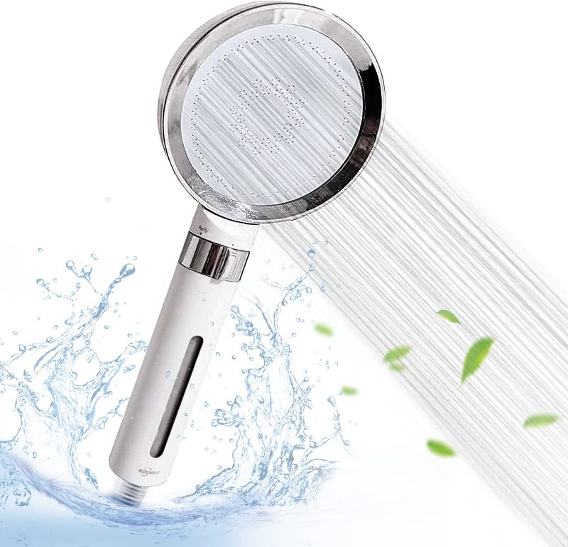 Shower Head Filter,High Pressure Handheld Showerhead with 3 Mode Function Softens Hard Water to