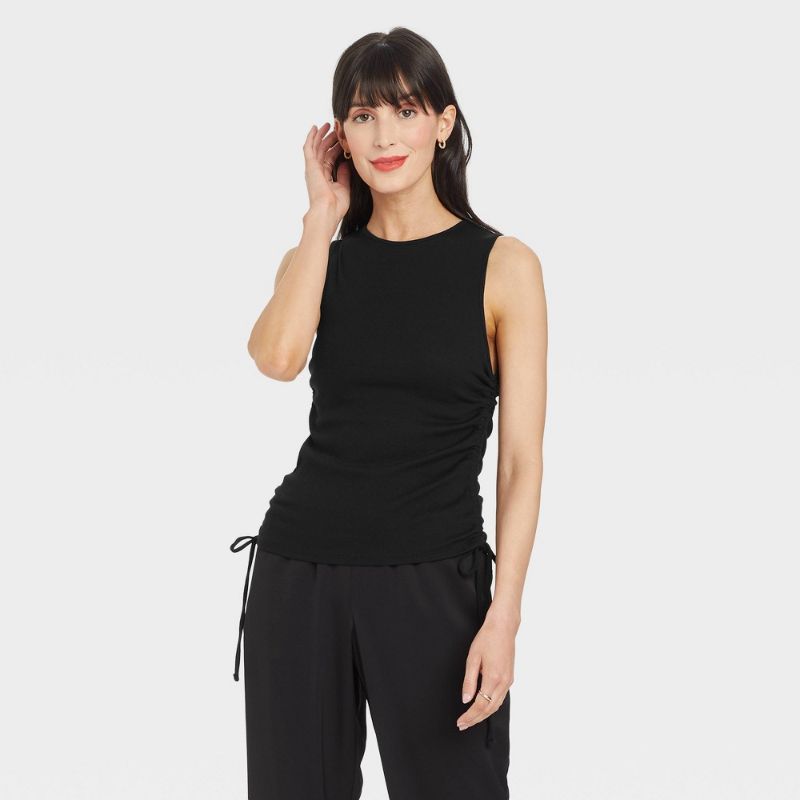 Photo 1 of Women' Lim Fit Ide-Tie Ruched Top - a New Day™
SIZE -S