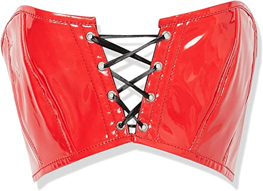 Photo 1 of ****SIZE 3X****
Daisy corsets womens Red Vinyl Pvc Patent Lace-up Short Bustier Top
