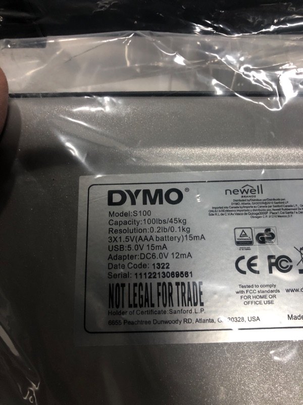 Photo 3 of DYMO 1776111 Digital Shipping Scale, 100-Pound
