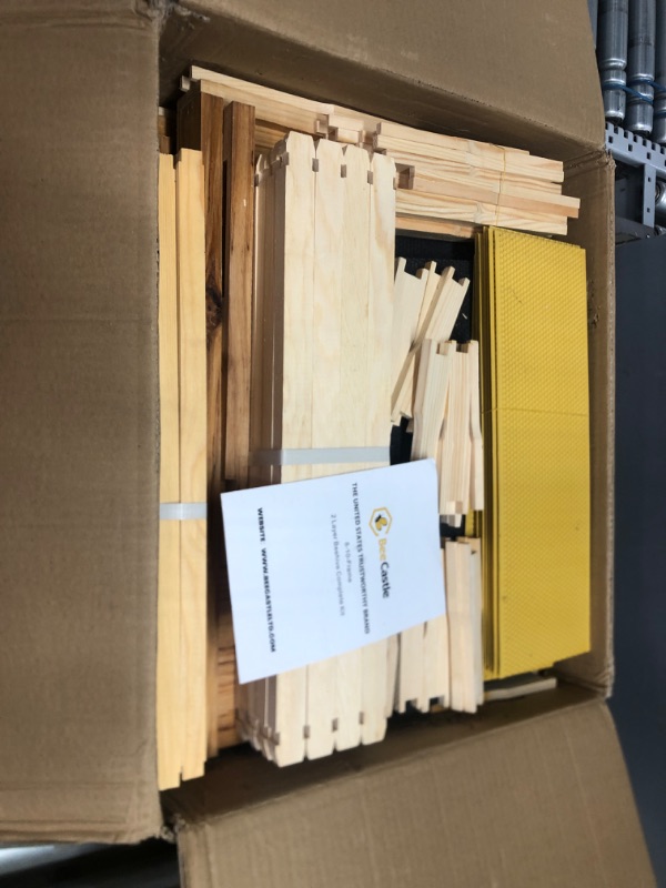 Photo 3 of 10-Frames Complete Beehive Kit, 100% Beeswax Coated Bee Hive Includes Frames and Beeswax Coated Foundation Sheet (2 Layer)
