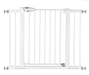 Photo 1 of Babelio Baby Gate for Doorways and Stairs, 26-40 inches Dog/Puppy Gate, Easy Install, Pressure Mounted, No Drilling, fits for Narrow and Wide Doorways, Safety Gate w/Door for Child and Pets
