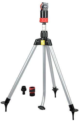 Photo 1 of Eden 11530 Multi-Pattern Turbo Gear Drive Metal Tripod Sprinkler Plus Misting System W/Quick Connect Starter Kit, 360 Degree Coverage