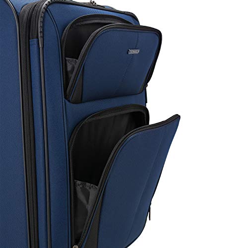 Photo 1 of 20 tall 14 wideness U.S. Traveler Aviron Bay Expandable Softside Luggage with Spinner Wheels, Navy, 1-Piece Set
