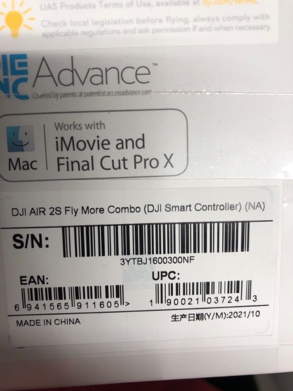 Photo 3 of DJI Air 2S Fly More Combo with Smart Controller - Drone with 4K Camera, 5.4K Video, 1-Inch CMOS Sensor, 4 Directions of Obstacle