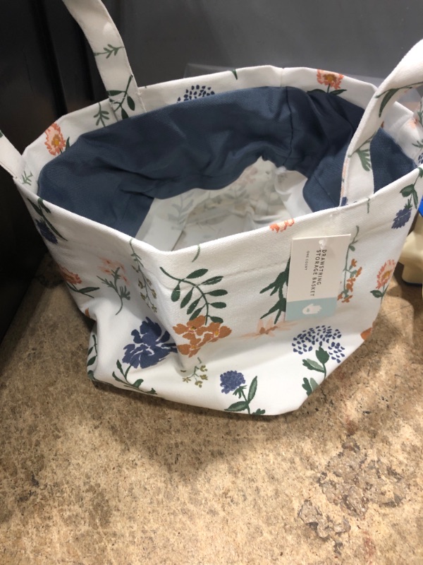 Photo 1 of 4 PACK- FLORAL DRAWSTRING STORAGE BASKET