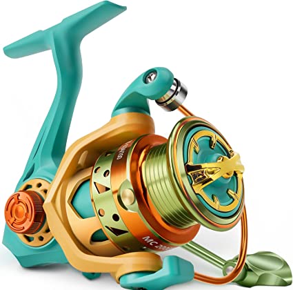 Photo 1 of HAUT TON Spinning Reel Macaroon Beginner's Edition ,5+1BB Ultralight Fishing Reels,Zinc Alloy Double Guide Bar,5.2:1 Gear Ratio 18LBs Max Drag for icefish and Freshwater
