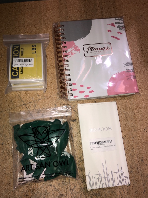 Photo 1 of 4 Items of Assorted 2022 Planner, Samsung Galaxy A12 Case, 2022 Balloon and 100Pcs Capacity Labels 