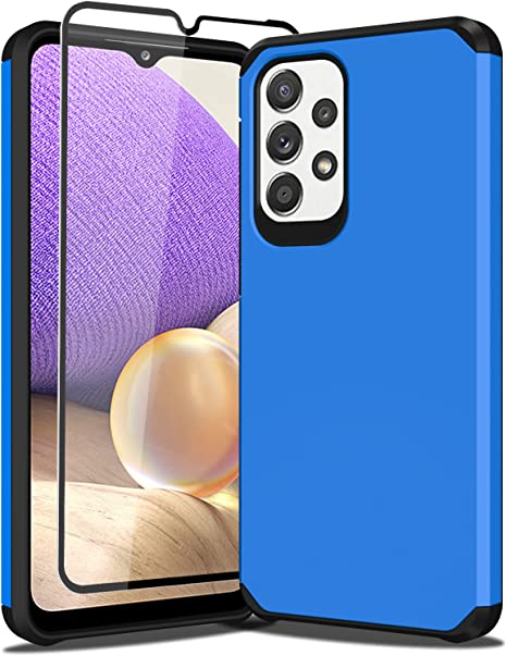 Photo 1 of Sunstory for Galaxy A33 5G Case with Tempered Glass Screen Protector,Samsung A33 5G Case,2 in 1 Double Layer Hybrid Shock Proof Rugged Bumpe Case for Samsung Galaxy A33 5G(A33 5G, Sea Blue)
