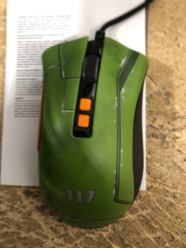 Photo 2 of Razer DeathAdder V2 Gaming Mouse: 20K DPI Optical Sensor - Fastest Gaming Mouse Switch - Chroma RGB Lighting - 8 Programmable Buttons - Ergonomic Shape - Halo Infinite Edition
