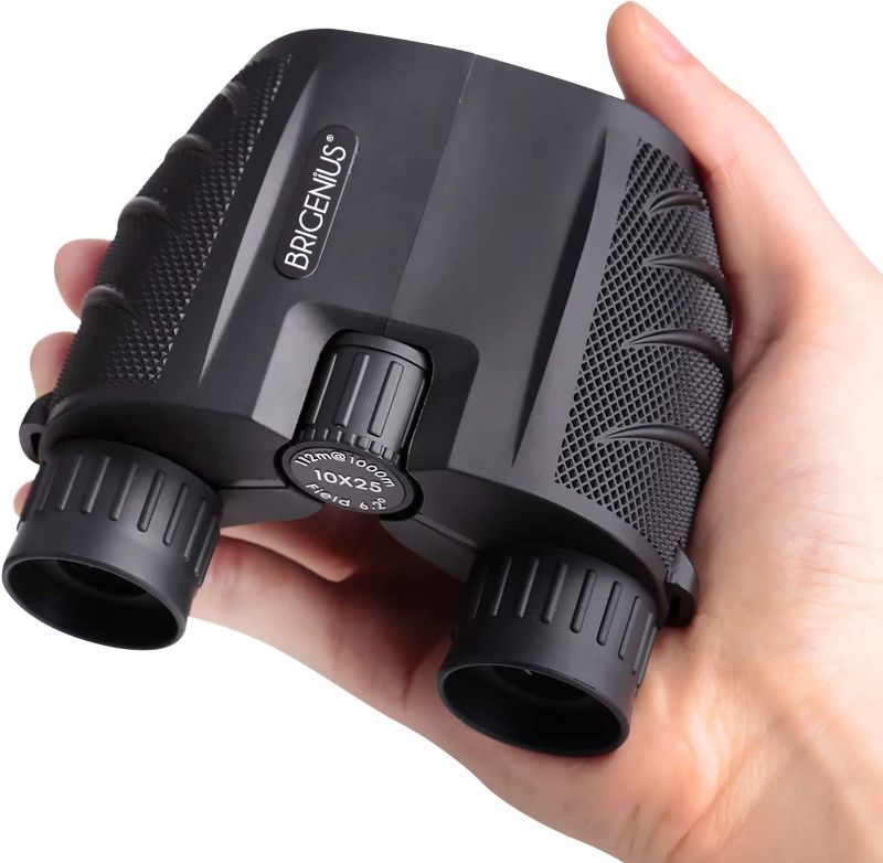 Photo 1 of 10x25 Compact Binoculars, High Powered Binoculars for Adults with Low Light Night Vision, Easy Focus Binoculars Clear for Bird Watching, Outdoor Sports Games and Concerts
