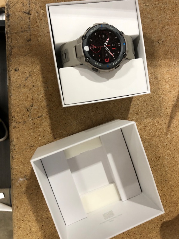 Photo 2 of Amazfit T-Rex Pro Smartwatch with Heart Rate, Sleep, Stress Monitoring, SpO2 & Temperature Measurement, Military-grade Design, 100+ Sports Modes, 18-Day Battery Life, 10 ATM Waterproof, Desert Grey
