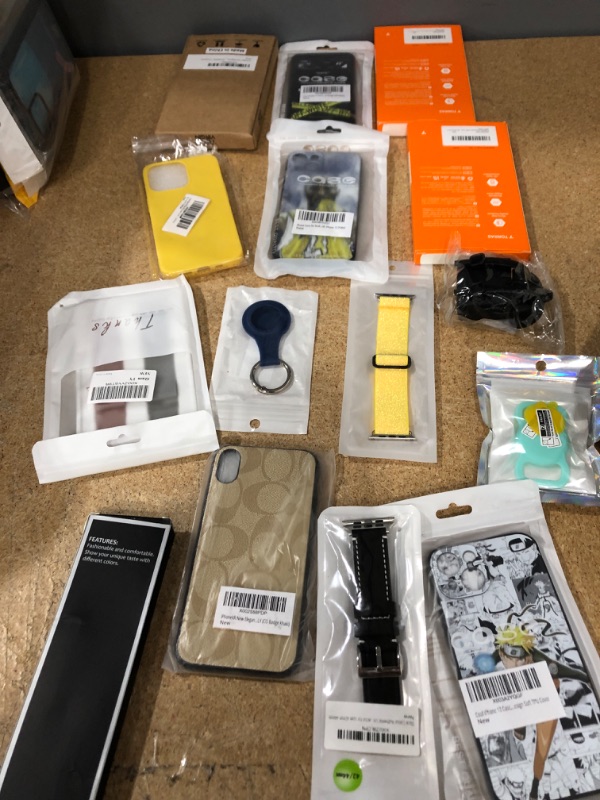 Photo 1 of 15 Pack Assorted iPhone Cases/Screen Protectors, Watch Bands, AirPod/Tag Cases ( 1st Gen) 