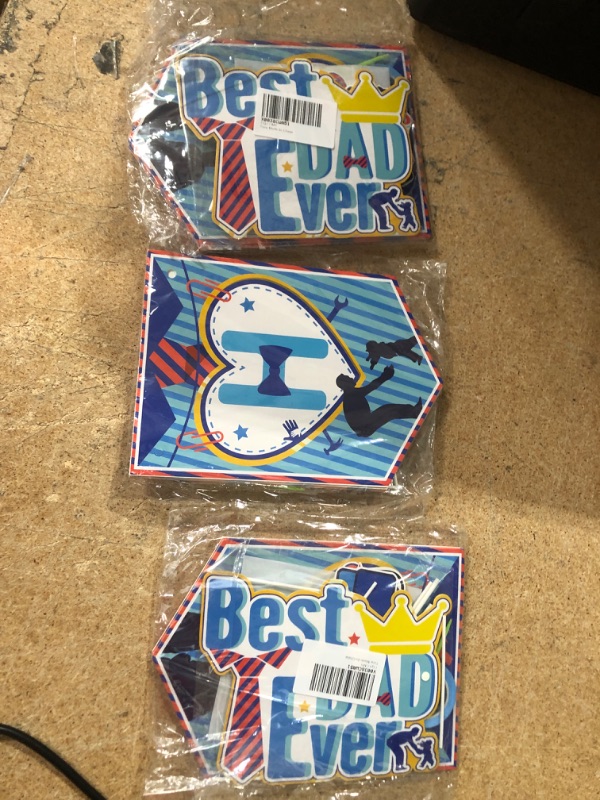 Photo 1 of 'BEST DAD EVER' Fathers Day Banner Bundle 3 Pack 